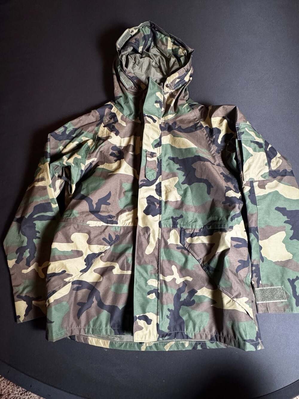 Vtg US Army ECWCS Gen 1 Gore-Tex Parka Woodland Camo Jacket Small Reg 1987 80s